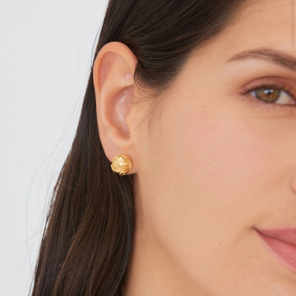 PORTUGAL JEWELS VIANA CONTA EARRINGS IN GOLD PLATED SILVER
